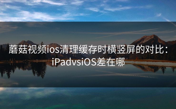 蘑菇视频ios清理缓存时横竖屏的对比：iPadvsiOS差在哪