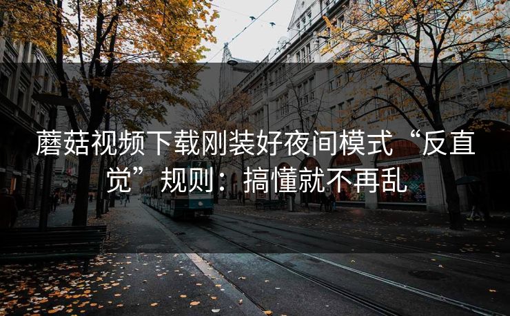 蘑菇视频下载刚装好夜间模式“反直觉”规则：搞懂就不再乱
